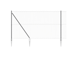 Conjunto 1 Cerca Externa Vidaxl Cinzento Aço (10 X 1,6 M)