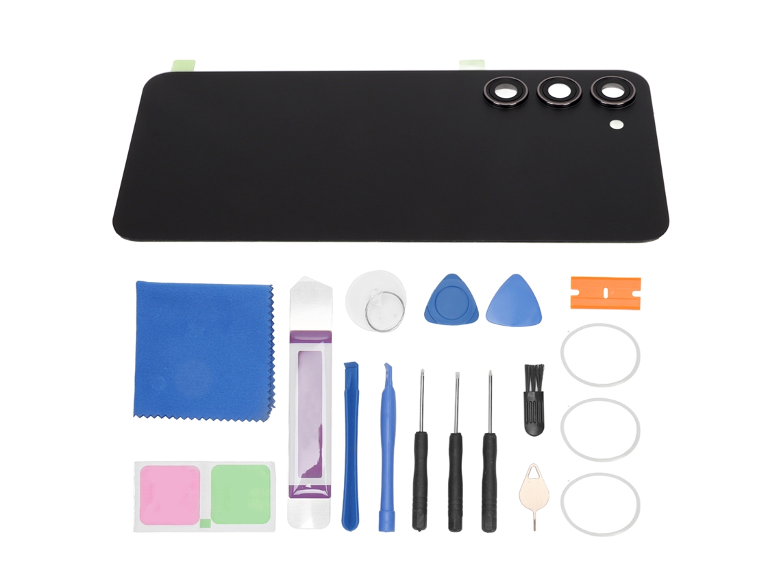 Aetheria kit de Vidro Traseiro com Prensa para Samsung Galaxy S23 Plus Preto