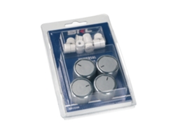 Puxador de Cozinha com Adaptadores Kit Prateado com 4 Peças Fogão/placa a Gás Cok1751un