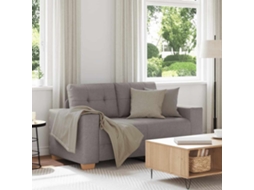 Vidaxl Sofá De Dois Lugares Na Cor Taupe, 160x77x82 Cm, Em Tecido