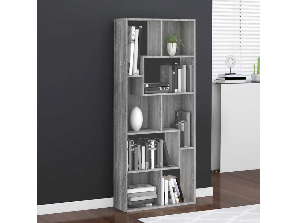 Vidaxl Estante 67x24x161 Cm Derivados De Madeira Sonoma Cinza