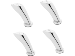 Pés De Móveis Resistentes Com Suporte Robusto Em Ferro Cromado, Modernos, Conjunto De 4 Peças Em Metal Para Mesa E Sofá