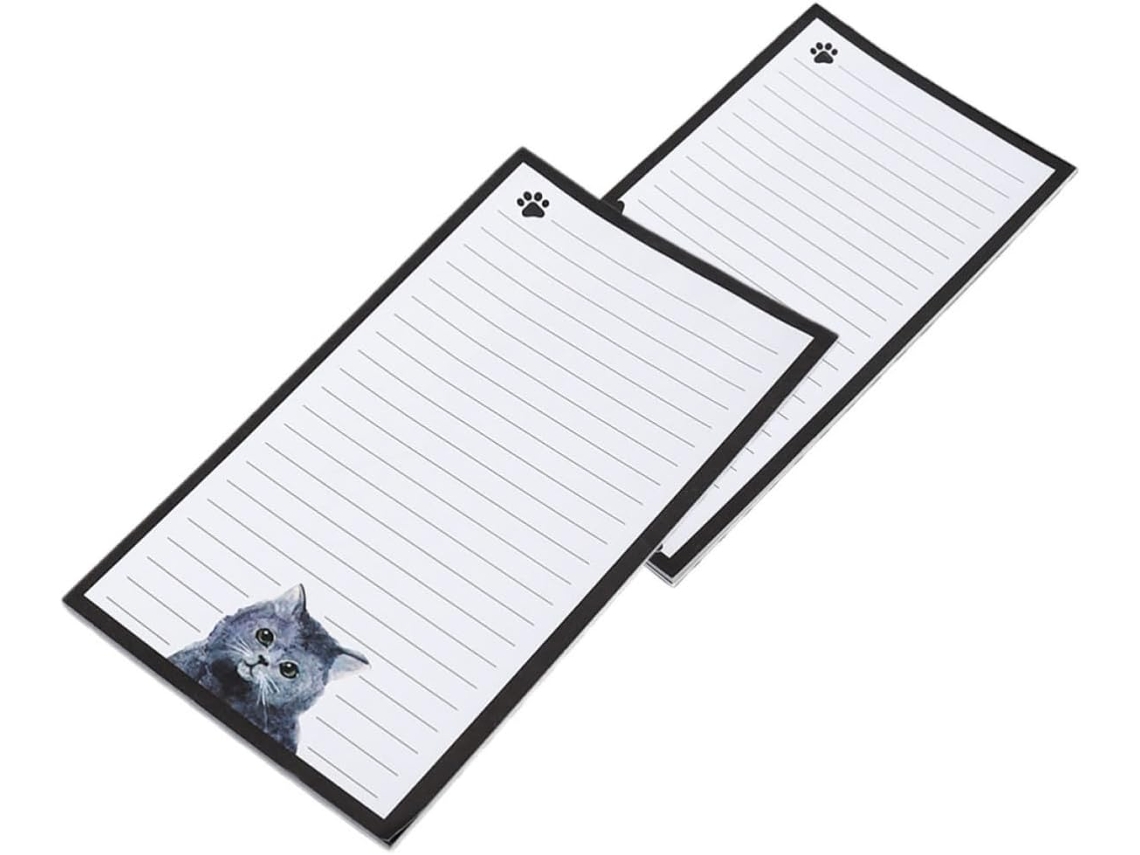 Notas Adesivos Mémo Chat Noir 2 Peças Em Papel, Superfície Crivável