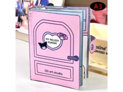 Livro Silencioso Sanrio Doudou, Livro Educativo Caseiro Kuromi, Tamanho A3 BRILVIBERA