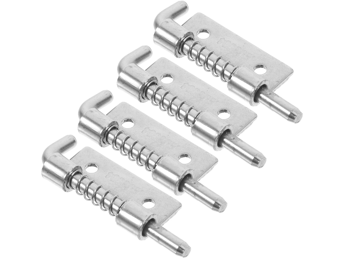 Gadpiparty Conjunto De 4-fusos Travamento Com Pino Plano E Mola Em Aço Inoxidável Armários Caixas Distribuição