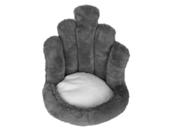 Coxinha de cadeira fofa, com encosto de 5 dedos, confortável, antiaderente, decorativa, cinza S/MARCA