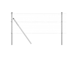 Conjunto 26 Poste De Cerca Vidaxl Prateado Aço (100 Cm)
