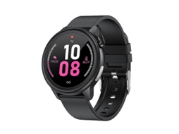 Relógio inteligente Loaniy E80 de 1,3 polegadas com detecção de frequência cardíaca, silicone preto Ly Ebike