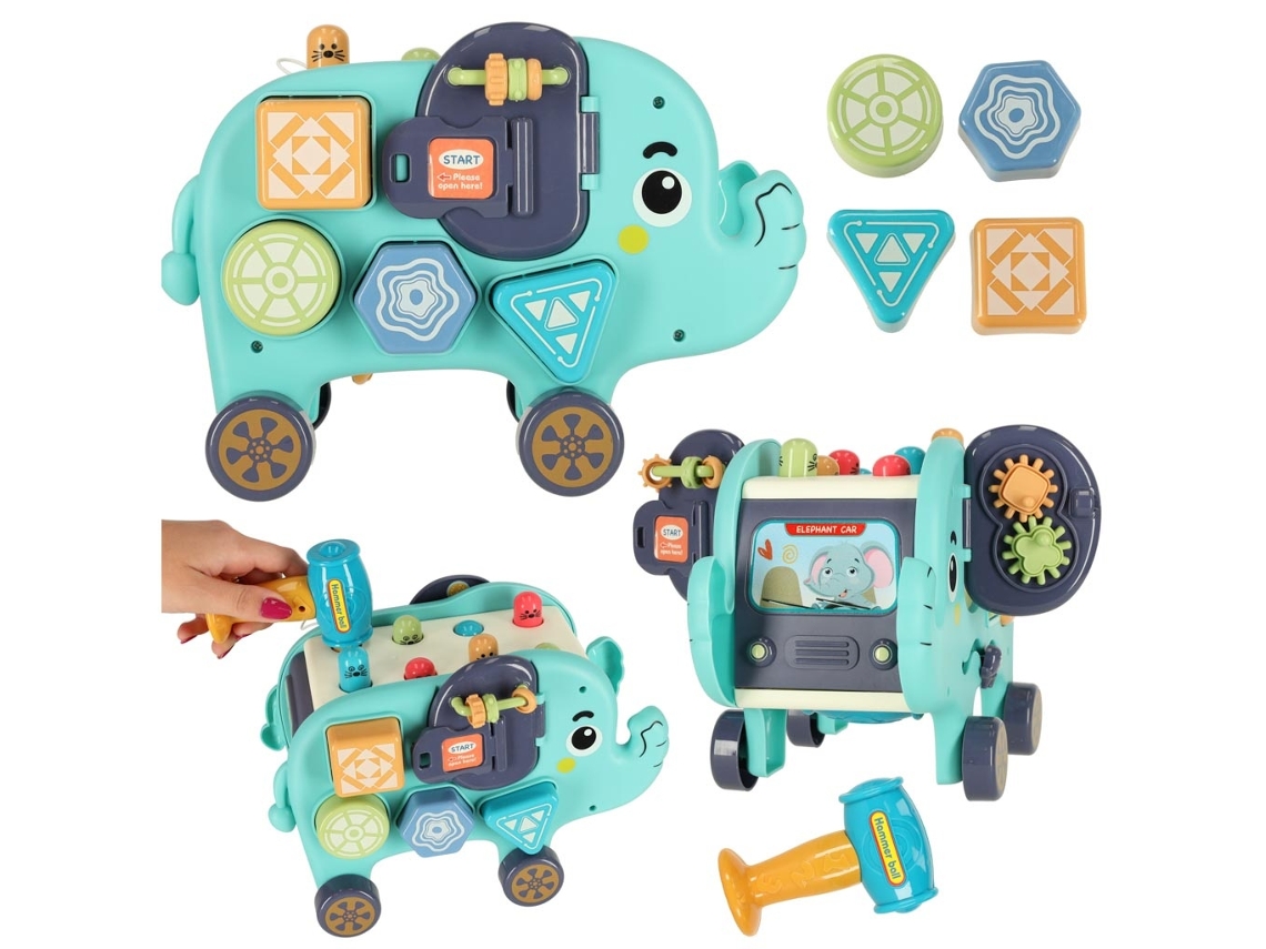 Classificador Interativo Montessori De Pesos Com Martelo De 26 Cm Aquaforge