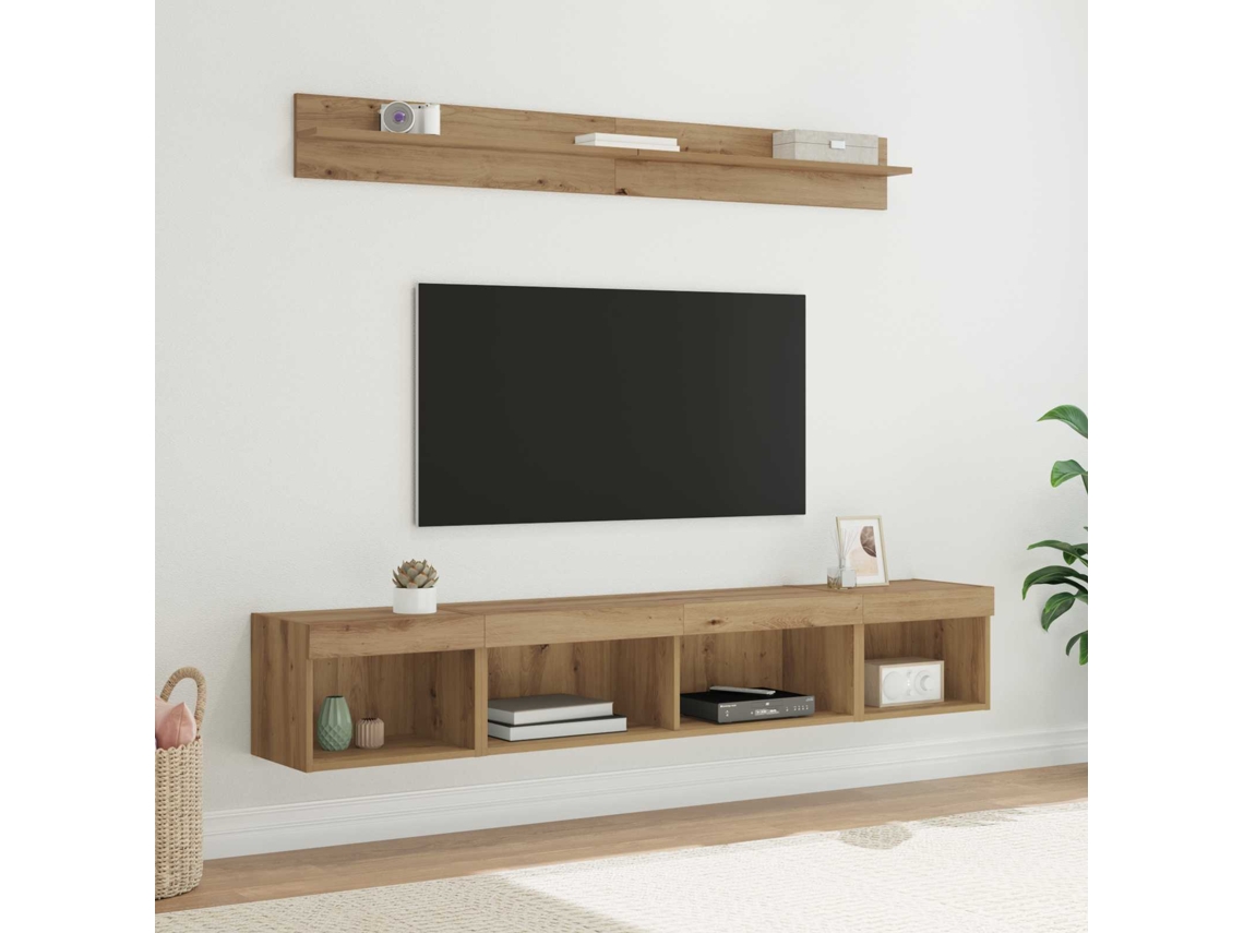 Vidaxl Conjunto De Gabinete De Parede Para Tv 5 Unid.