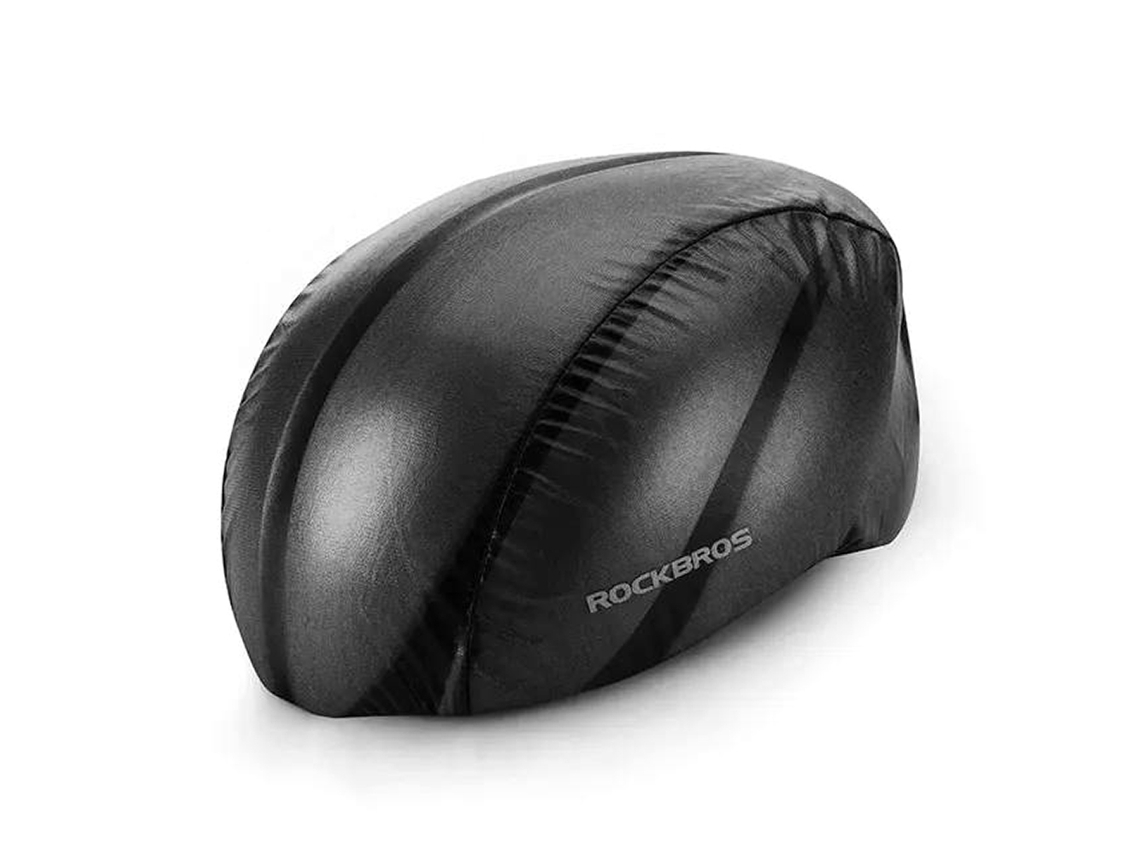Pokrowiec Przeciwdeszczowy e Kask Rowerowy Czarny ROCKBROS