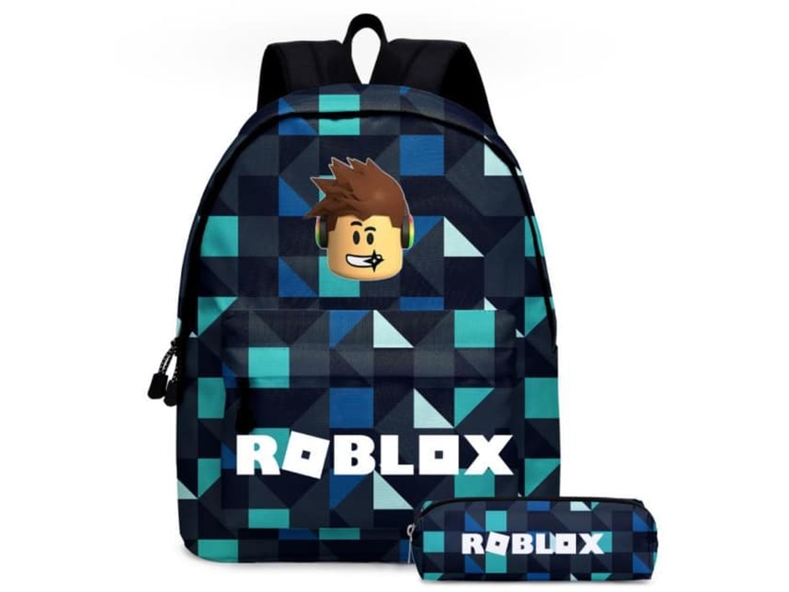 Mochila Escolar Roblox Com Estojo Para Lápis