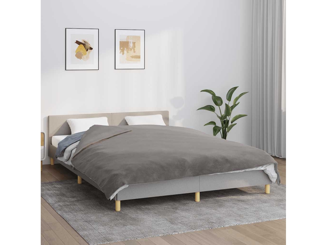 Vidaxl Manta Pesada C/ Cobertura 9 Kg 200x225 Cm Tecido Cinzento
