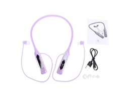 Fones de Ouvido Bluetooth com fita cervical, display digital e slot para cartão