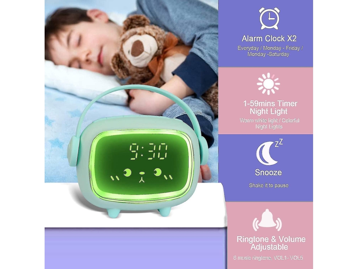 Lurelia Despertador Digital Dww Para Crianças, Simulador De Nascer Do Sol, Relógio Digital Dxghc