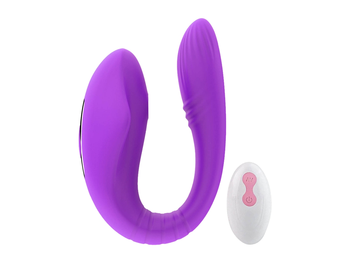 Brinquedo Vibrador De Silicone Para Casais 9 Modos 5 Frequências Sem Fio Recarregável Roxo