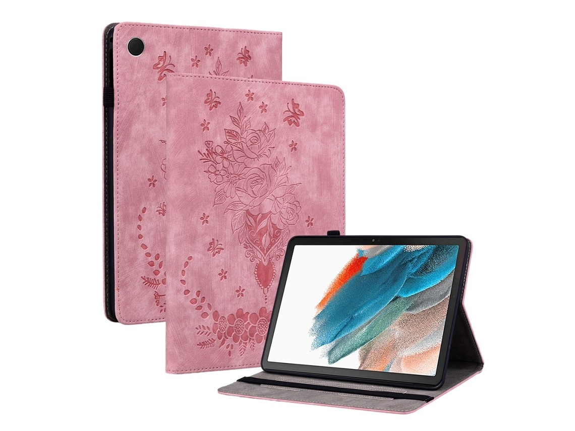Capa Para Samsung Galaxy Tab A11+ Com Relevo De Rosa