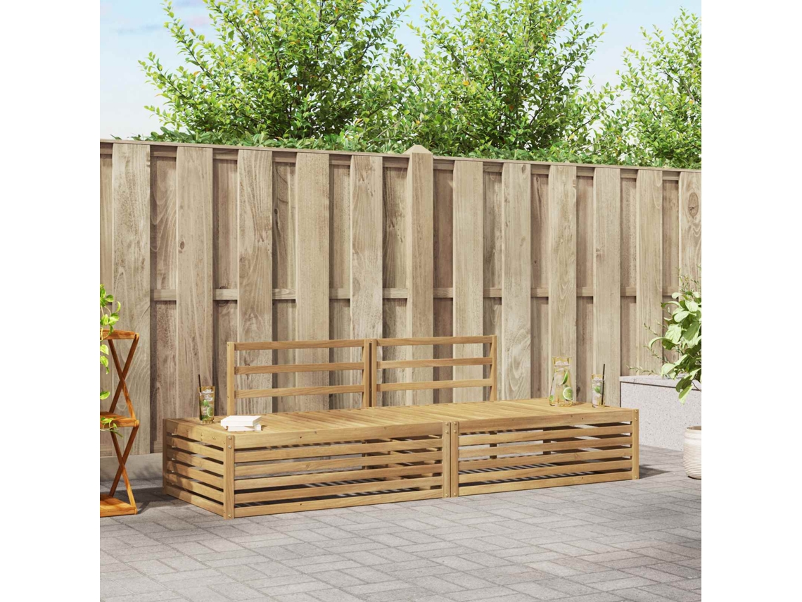 Vidaxl 2 Unid. Conjunto De Sofás Para Exterior Branco