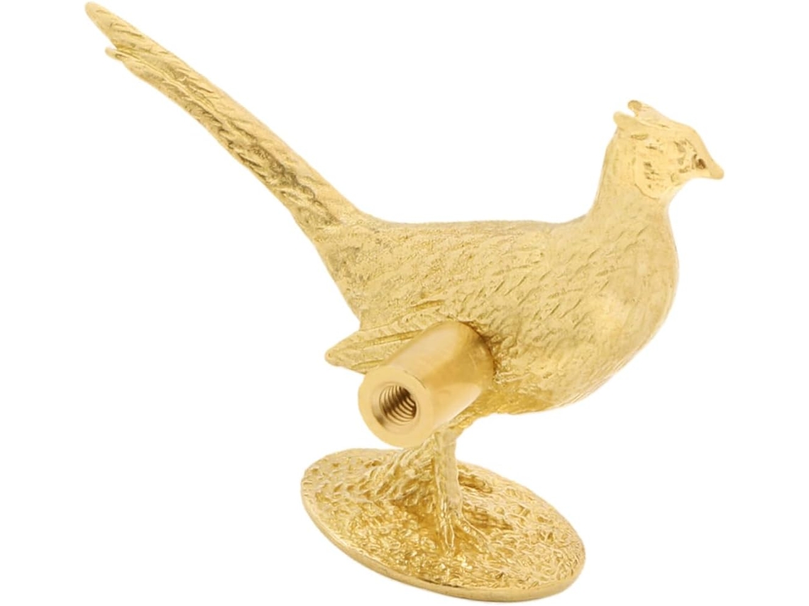 Puxador Artesanal Em Latão Com Formato De Faisão Cauda Longa, Estilo Chinês, Elegante E Decorativo, Ideal Para Armários