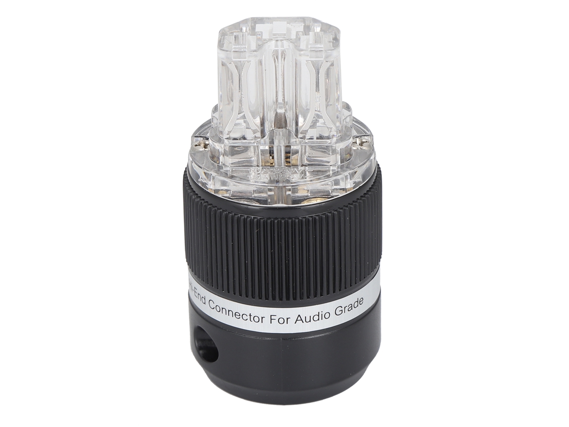 Conector de alimentação CA Monosaudio cobre puro banhado a ródio, 100-250V CHABERLU
