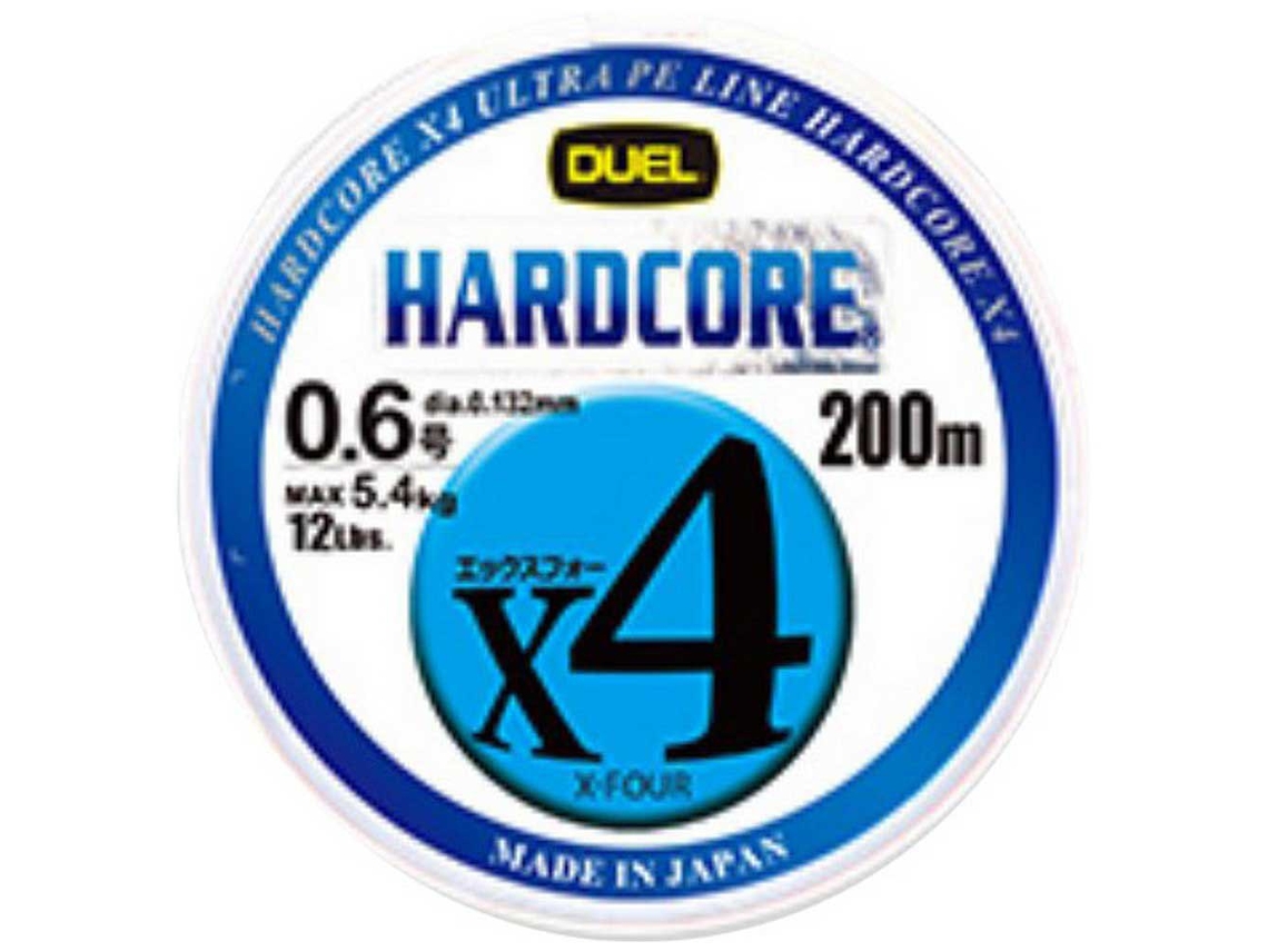 Trançado Hardcore X4 200 M Azul 18 Lbsduel