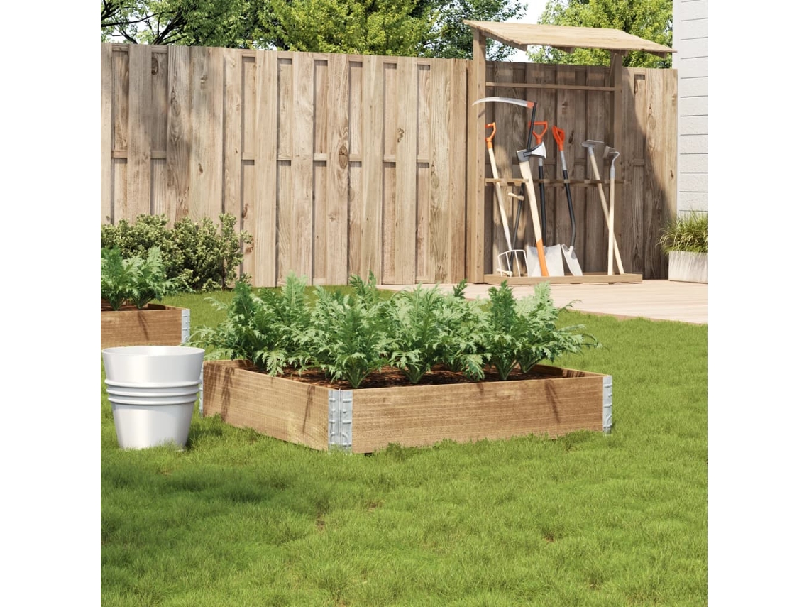 Vidaxl Vaso/floreira Para Jardim 100x100 Cm Madeira De Pinho Maciça