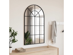 Vidaxl Espelho De Parede Arqueado 60x100 Cm Ferro Preto