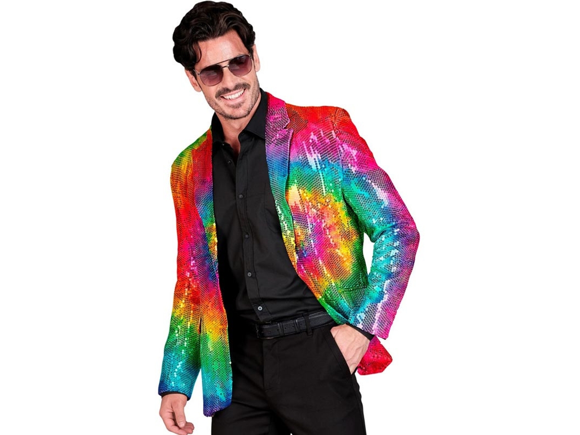 Fato de festa neon multicolorido ou jaqueta para homem