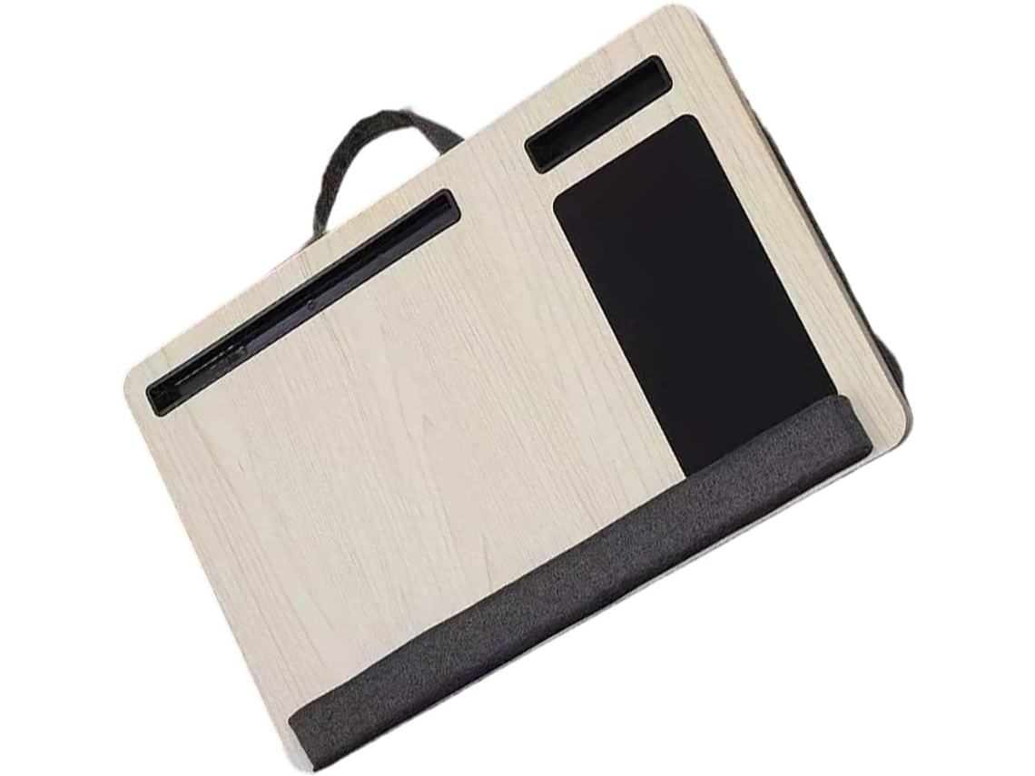 Mesa De Computador Portátil Com Almofadas E Suporte Para Telas De Até 17 Polegadas.