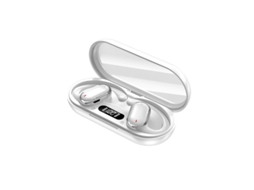 Fones Bluetooth 5.3 com Toque, Esportes, Gancho, Display Digital, Não Intra auriculares Branco JIAPEI