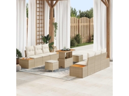 Vidaxl Conjunto De Sofá De Jardim 9 Unid. 8-número De Lugares