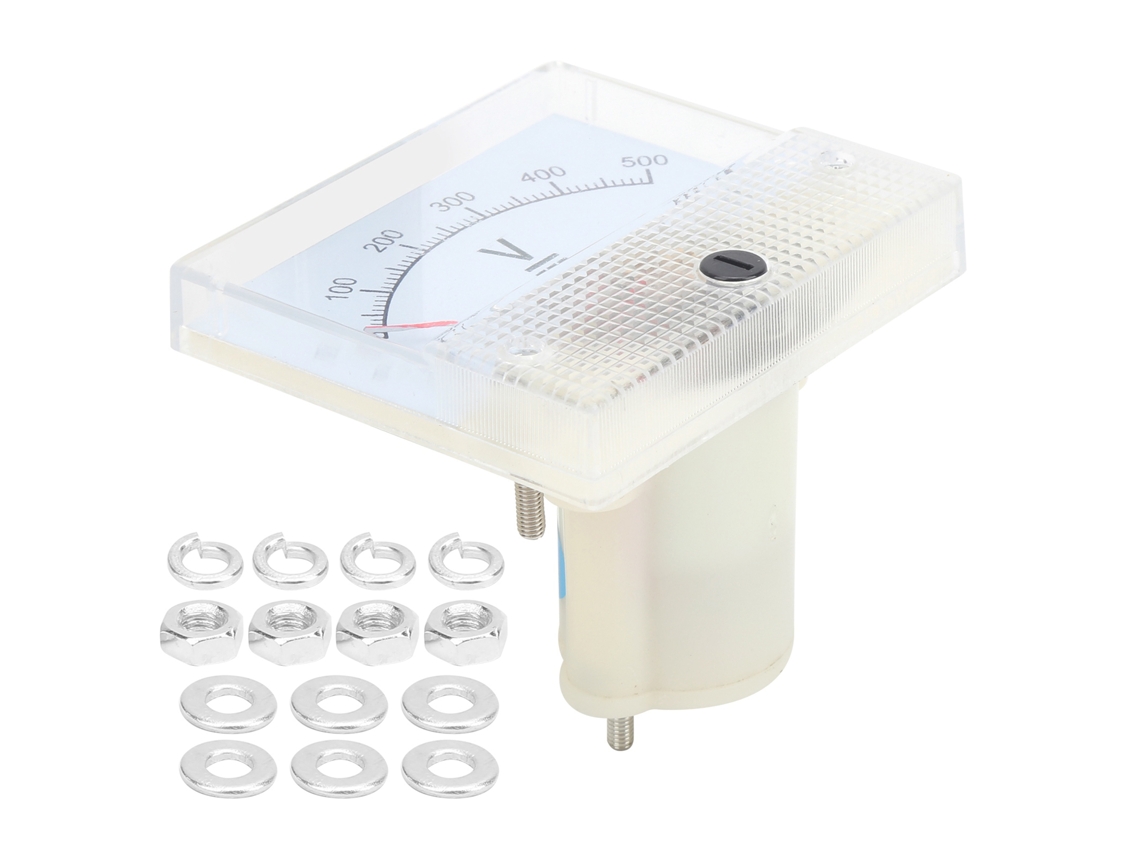 Voltímetro de Ponteiro CC YURU 85C1 Alta Precisão 0~500V para Equipamentos Elétricos