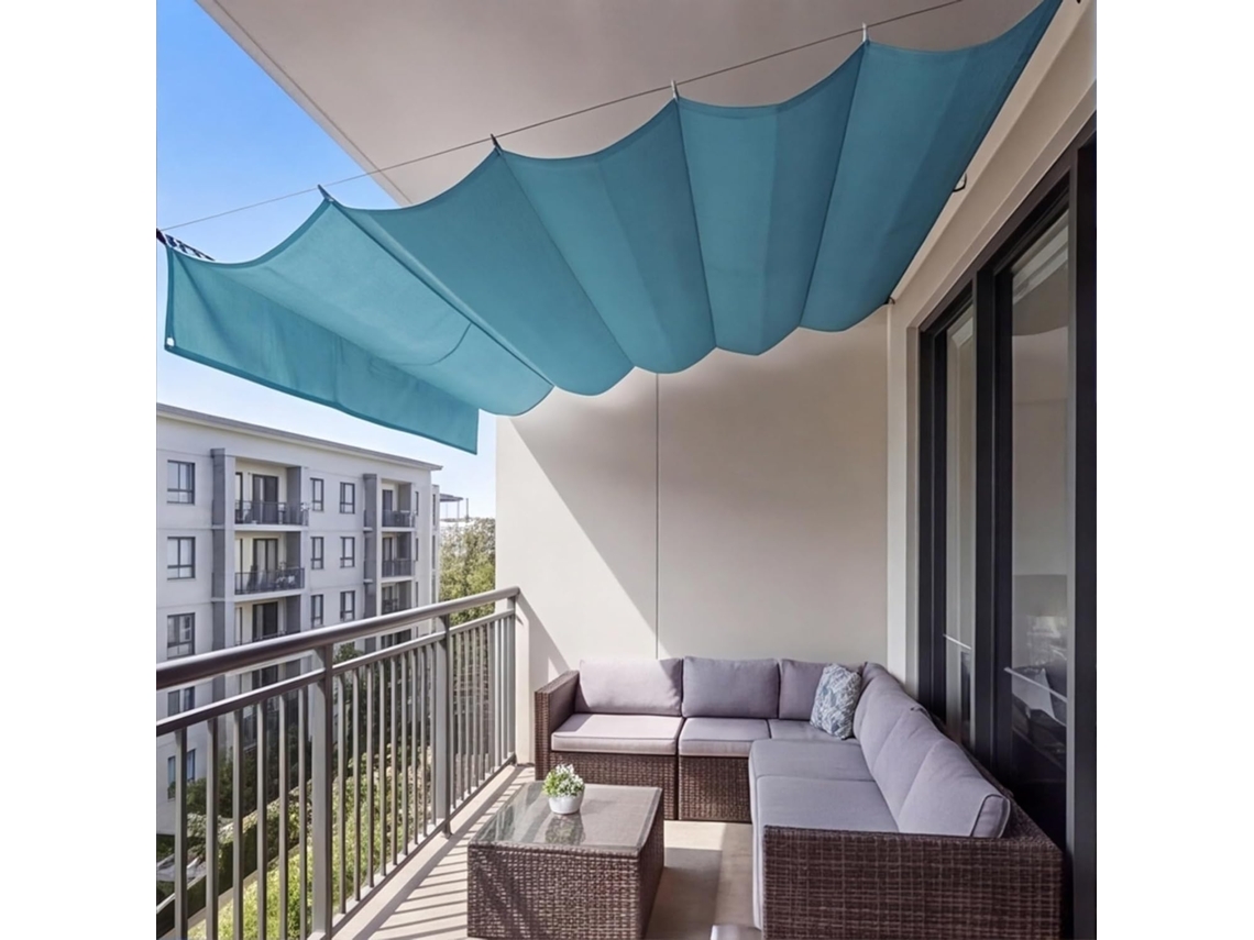 Toldo Retrátil Com Proteção Uv Azul Para Jardim, Varanda