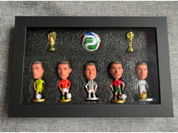 Kit com 15 mini bolas de futebol, réplica, caixa com espuma YANYXR