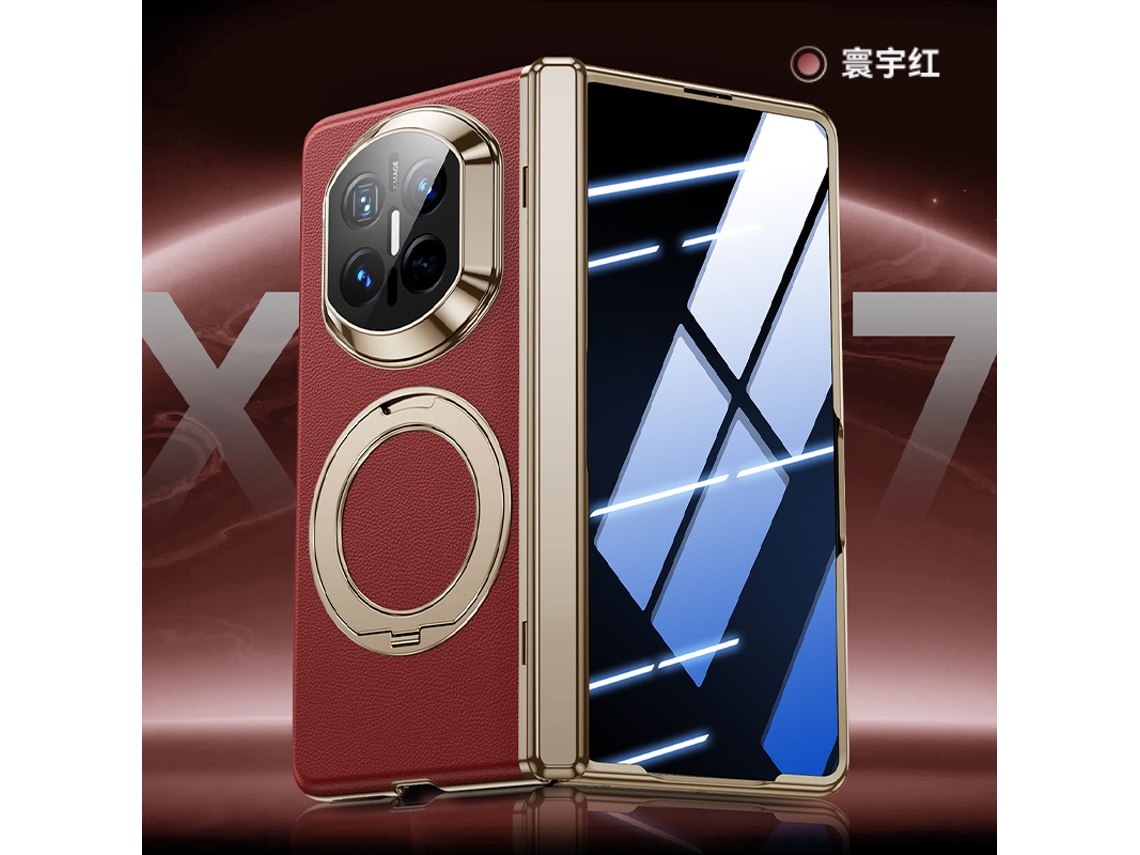 Capa Para Celular Huawei Mate X6 (vermelha De Alta Definição) Com Suporte Giratório Integrado.