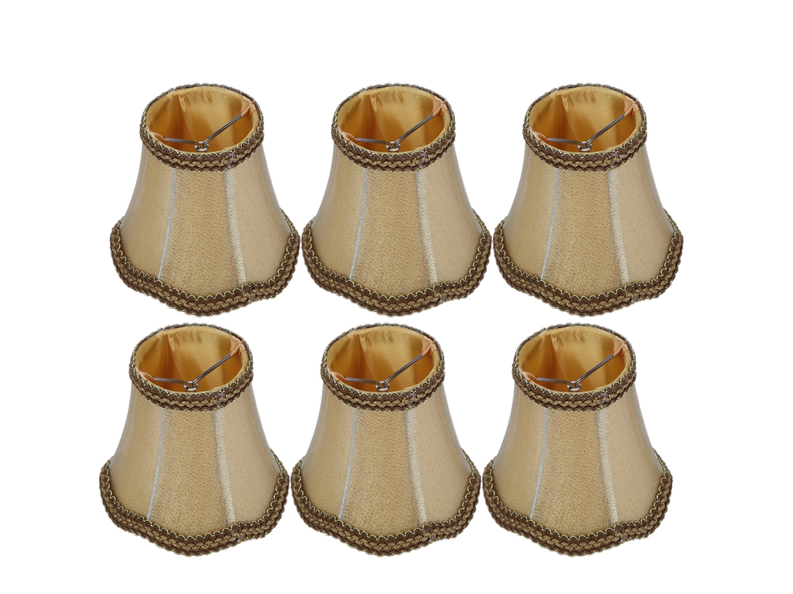 6pcs Capa de Lâmpada de Tela E14 para Lustre Mesa Parede Iluminação Residencial S/MARCA