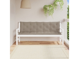 Vidaxl Almofadões Banco Jardim 2 Pcs Tecido Oxford Cinza-acastanhado