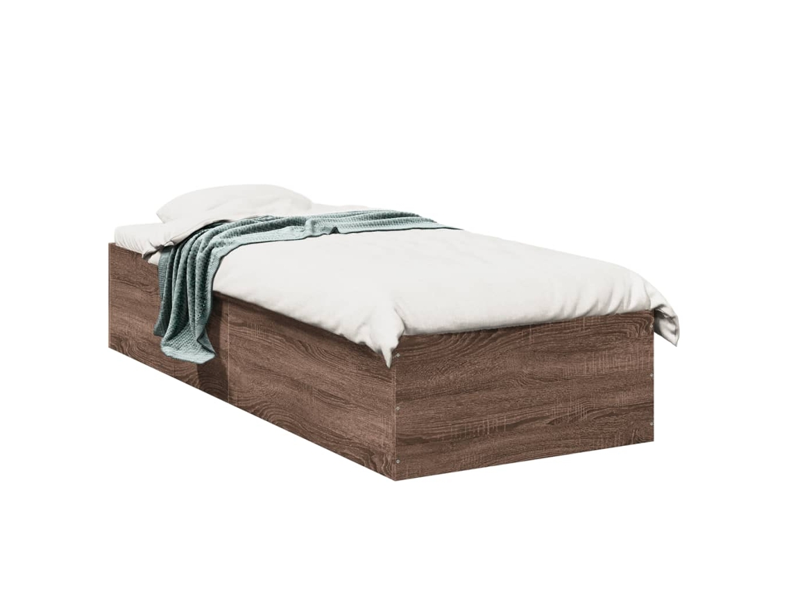 Estrutura de Cama Derivados de Madeira Carvalho Castanho MAISON EXCLUSIVE 100x200 cm