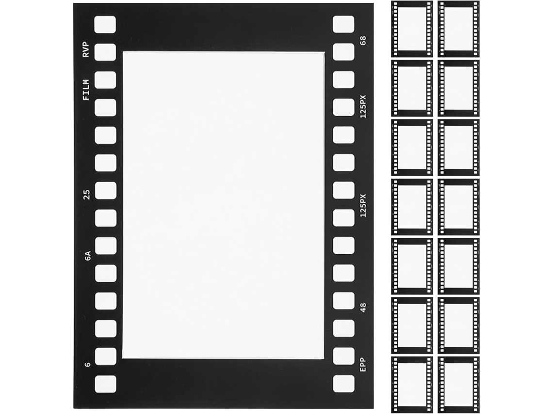 1 Conjunto De Molduras Retrô Em Formato Tira Filme 6 Polegadas Com Montagem Fácil Para Galeria 15 Peças
