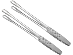 Pinças Para Churrasco Luxshiny Com Design Vazado, Antiderrapantes, Em Aço Inoxidável 304, Conjunto De 2 Unidades Para