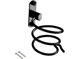 Suporte De Secador De Cabelo Do Suporte Para O Secador De Cabelo Com Diâmetro Para Hotel, Banheiro, Wc, Alumínio Barbeiro, Acabamento Fosco, Pret