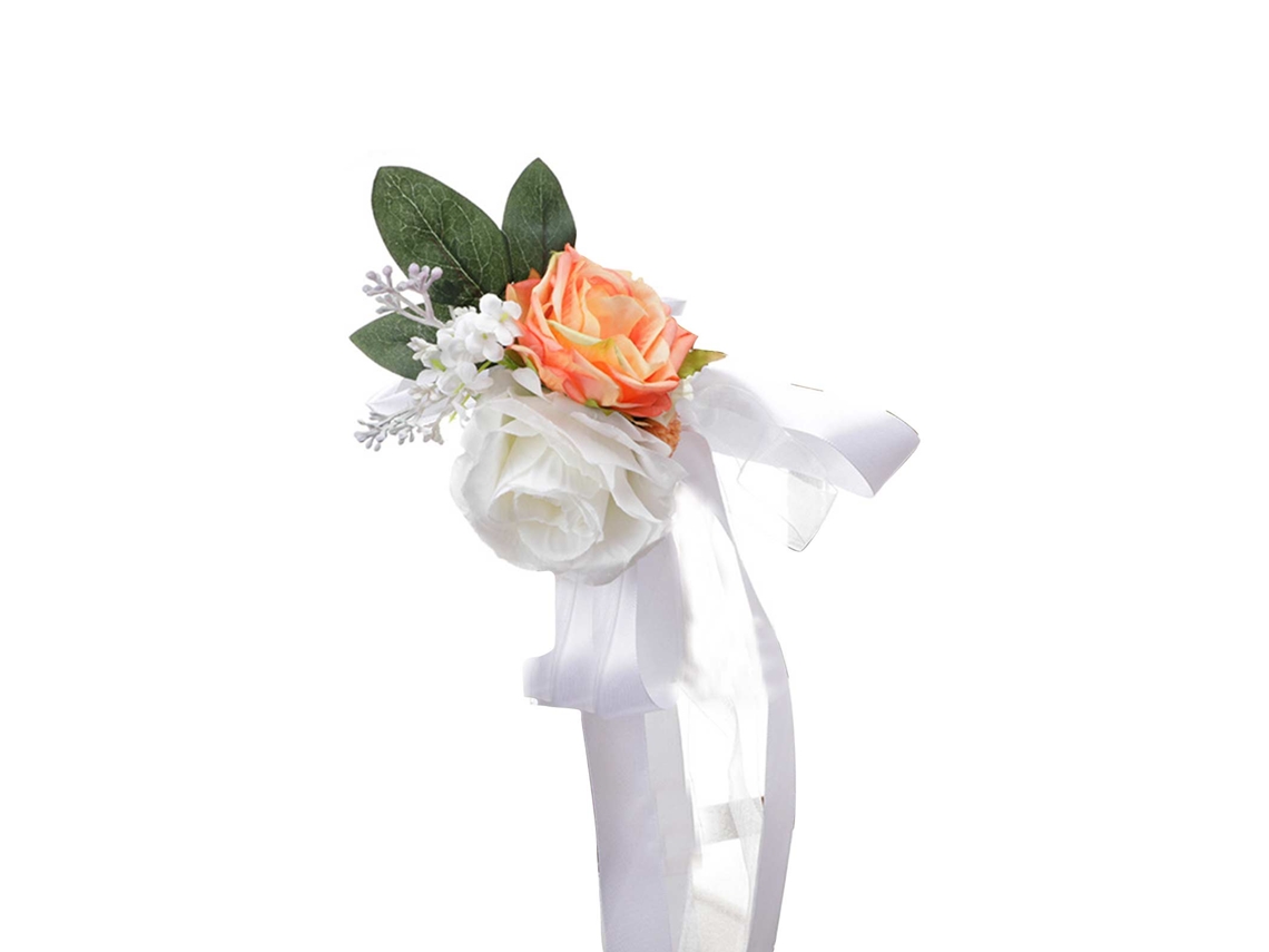 Laxiscreed Flores Artificiais Para Encosto De Cadeira De Casamento E Eventos Religiosos