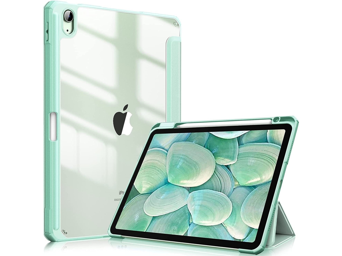 Capa Para Tablet Lurelia, Compatível Com Ipad Air 10.9/11, Verde, Tpu, Dobrável Com Suporte, Fixação Magnética