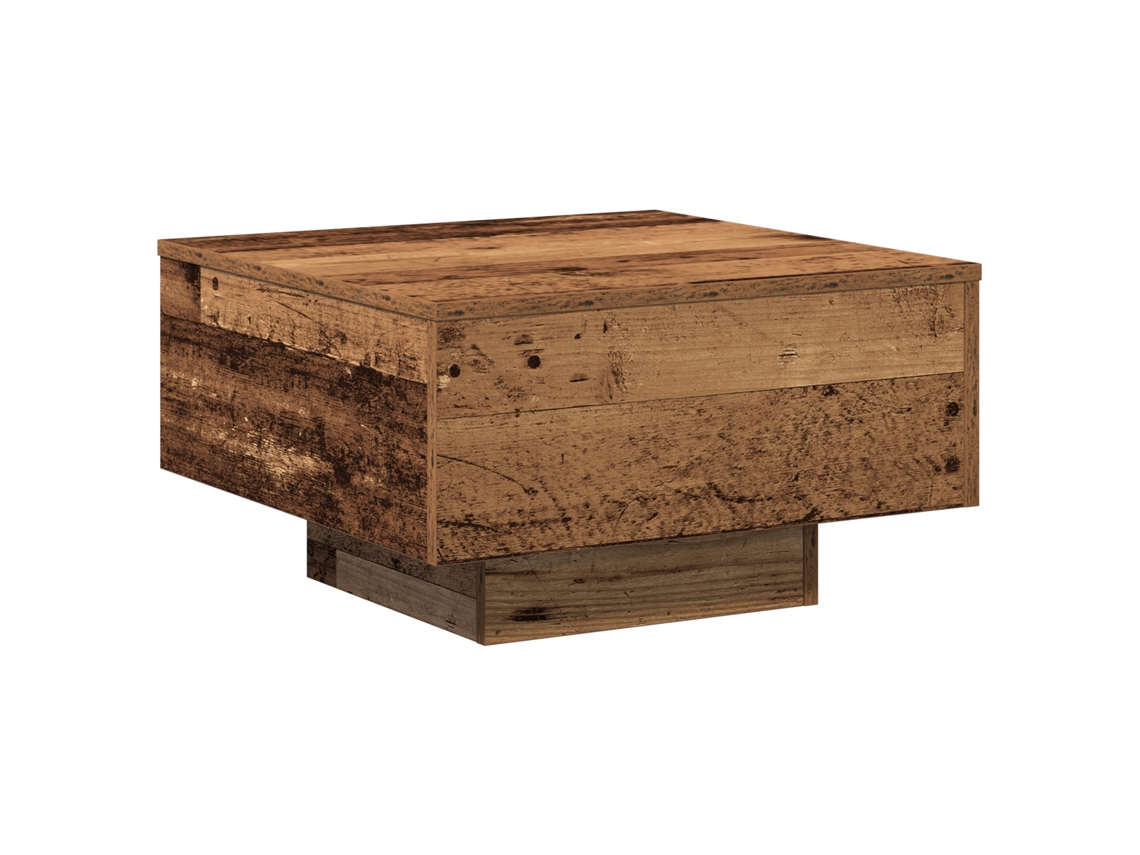 Conjunto 1 Mesa De Café Moderna Vidaxl Castanho Derivados De Madeira (55 X 55 X 31 Cm)
