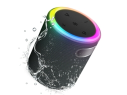 Coluna Samuriron Portátil Bluetooth 5.0 para Festas com Luzes Ipx6 À Prova D'Água