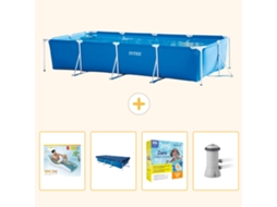 Intex Piscina Com Estrutura Retangular - 450x220x84 Cm - 5-peças S117