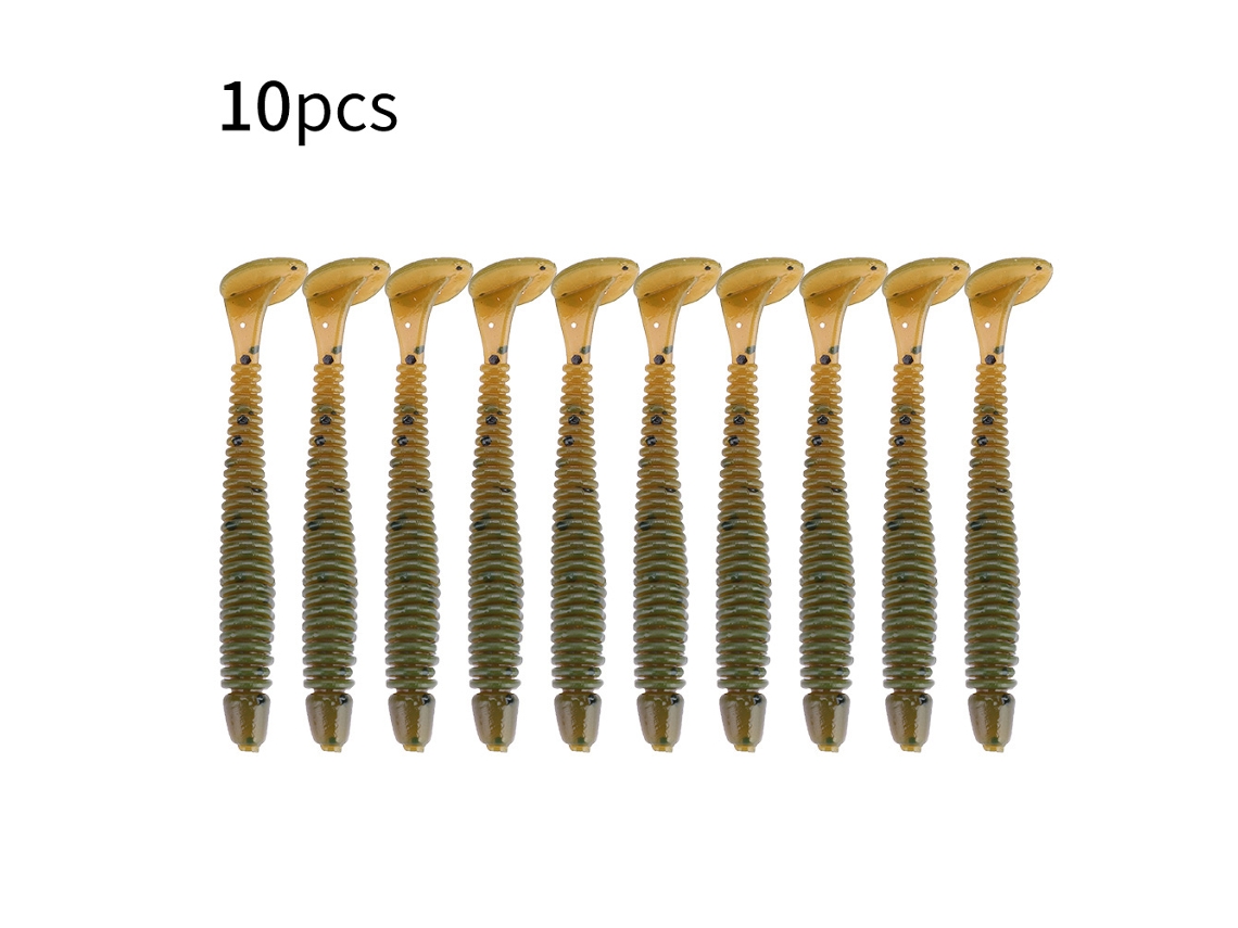 10pcs Iscas de Peixe Plásticas Macias 5cm a