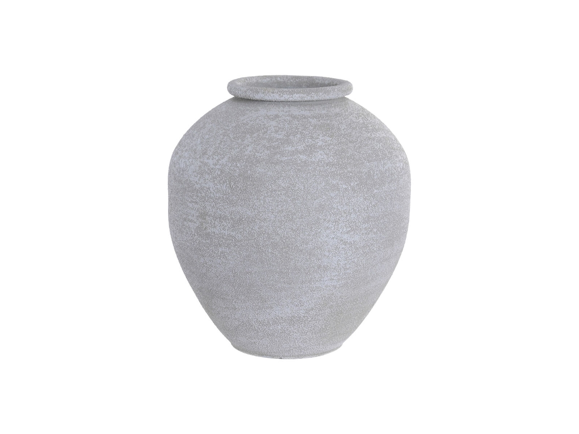 Vaso HOME ESPRIT Cinza Metal Desgastado 35 X 35 X 38 Cm