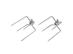 2pcs Garfo Multifuncional De Aço Inoxidável Para Churrasco E Grelha