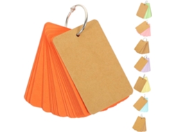 8 Peças Lote De Fichas Vierges Papel Kraft Bloco De Notas Em Anneaux Para Cartes De Mots Fournitures De